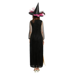 Witch - Halloween Socerress Role-Playing Long Sleeve Dress With Hat & Besom - Best Love Sex Doll